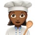 👩🏾‍🍳 woman cook: medium-dark skin tone display on Apple